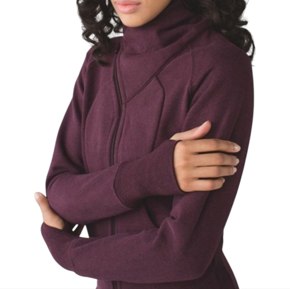 Lululemon Cozy Cuddle Up Jacket Heathered Bordeaux Drama / Bordeaux Drama - Picture 5 of 13